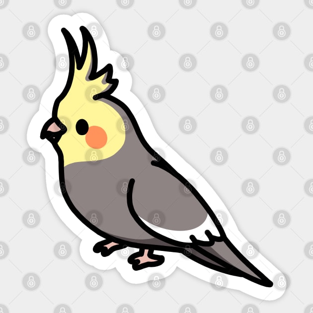 Cockatiel Sticker by littlemandyart